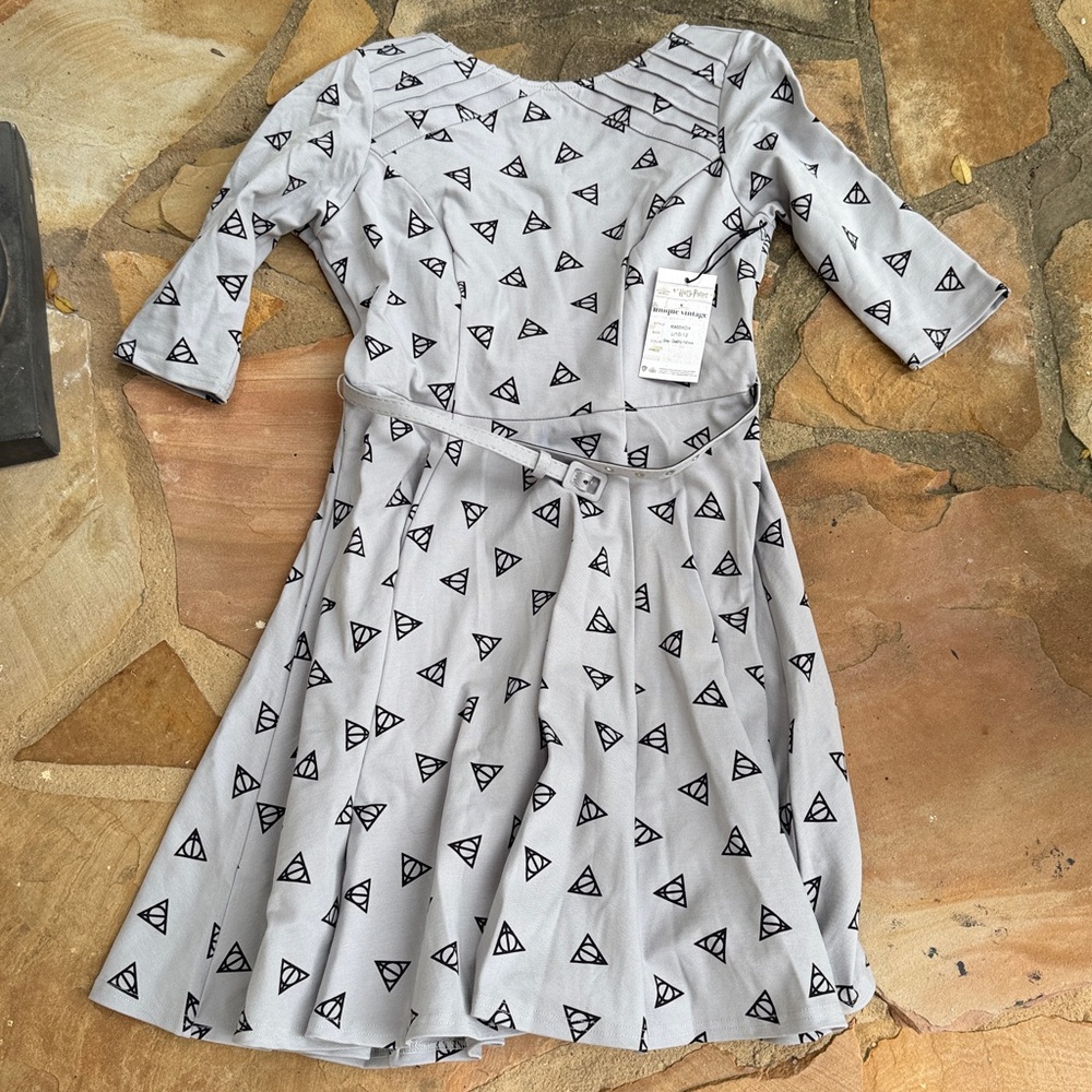 Unique Vintage Harry Potter Dress deathly hallows nwt large